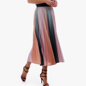 Ted Baker Ombre Pleated Midi Skirt, Size M (2)